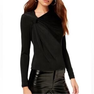 Good American Asymmetrical Side Twist Slinky Knit Long Sleeve Top 6 / 3XL